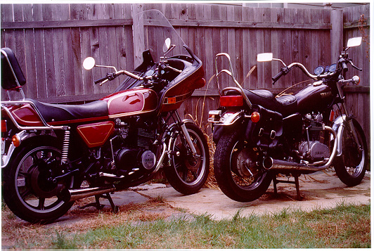 a pair of Yamahas